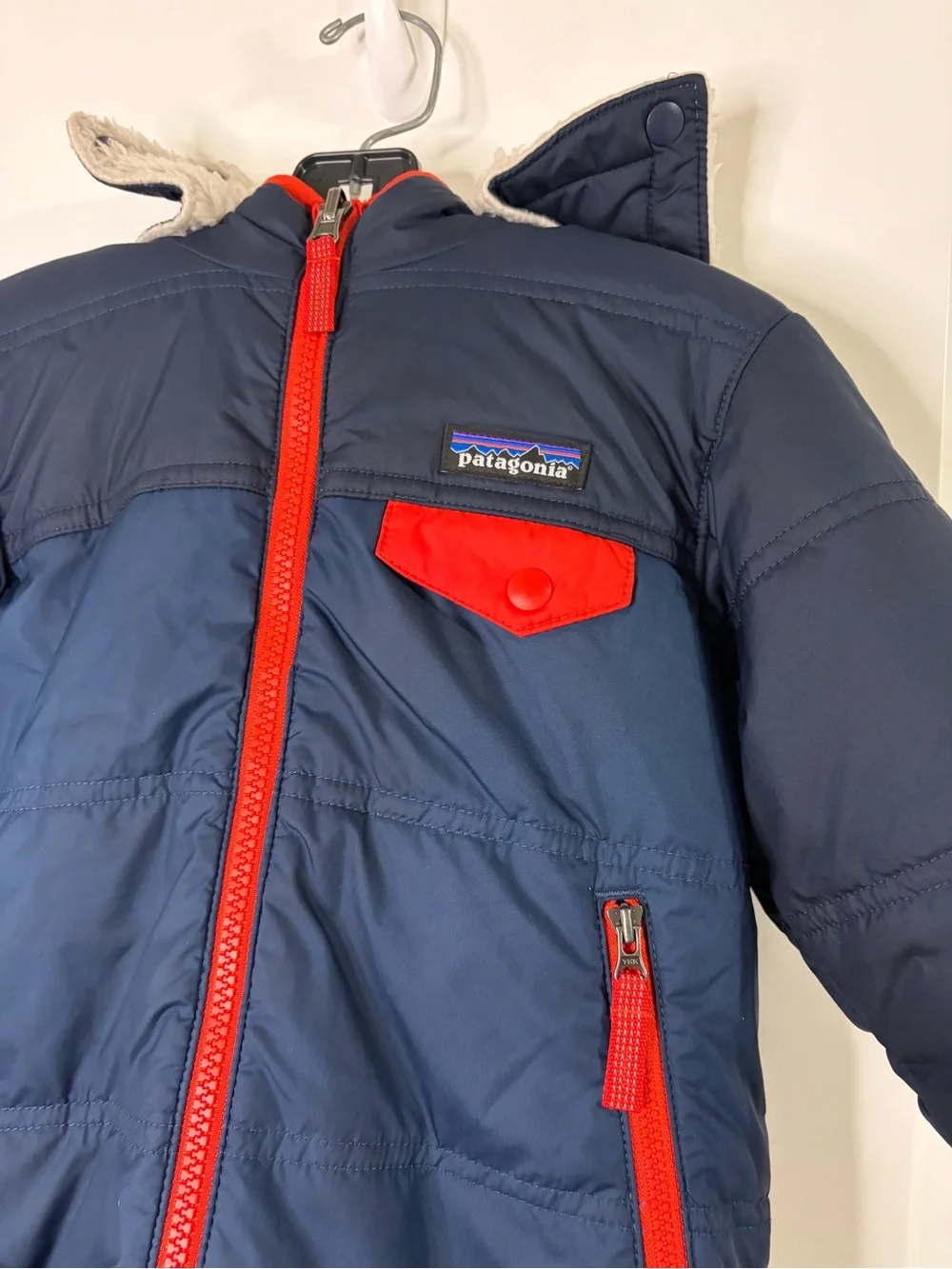Patagonia Reversible Tribbles Hoodie Jacket Coat Toddler Blue 4T